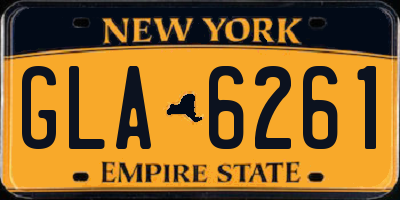 NY license plate GLA6261