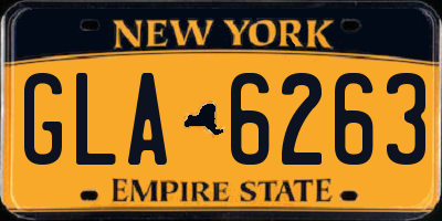 NY license plate GLA6263
