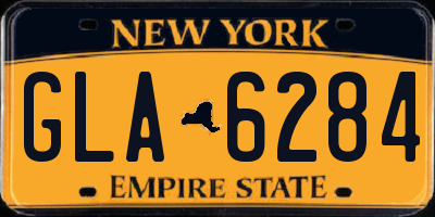 NY license plate GLA6284