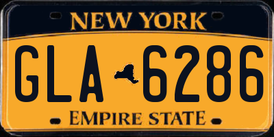 NY license plate GLA6286