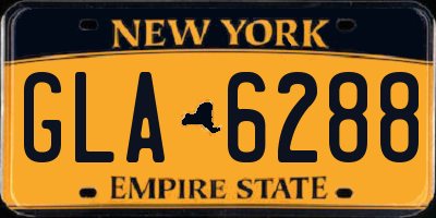 NY license plate GLA6288