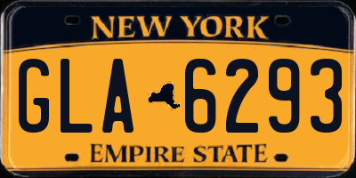 NY license plate GLA6293