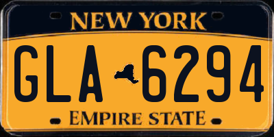 NY license plate GLA6294