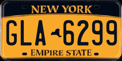 NY license plate GLA6299