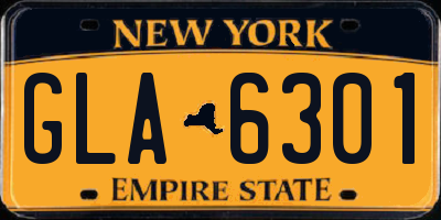 NY license plate GLA6301