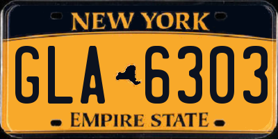 NY license plate GLA6303