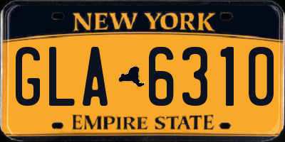 NY license plate GLA6310