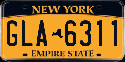 NY license plate GLA6311