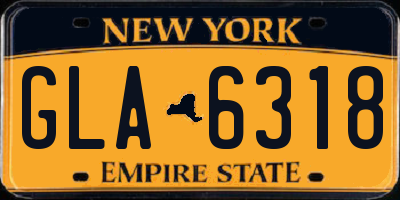 NY license plate GLA6318