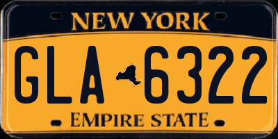 NY license plate GLA6322