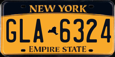 NY license plate GLA6324
