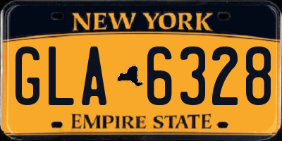NY license plate GLA6328