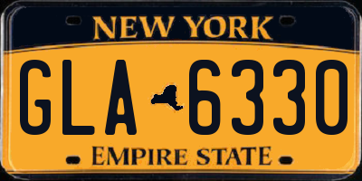 NY license plate GLA6330