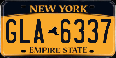 NY license plate GLA6337