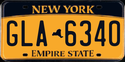 NY license plate GLA6340
