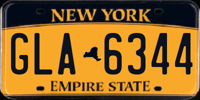 NY license plate GLA6344