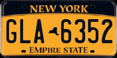 NY license plate GLA6352