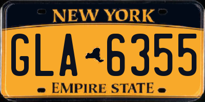 NY license plate GLA6355