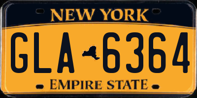 NY license plate GLA6364