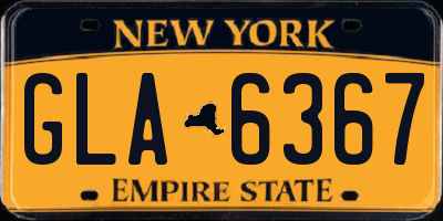 NY license plate GLA6367