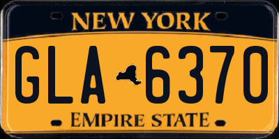 NY license plate GLA6370