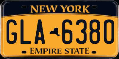 NY license plate GLA6380
