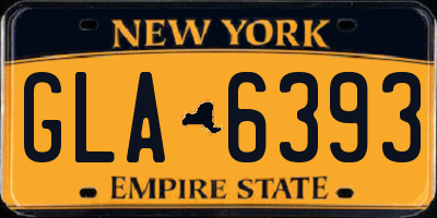 NY license plate GLA6393