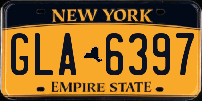 NY license plate GLA6397
