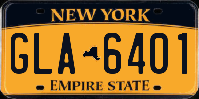 NY license plate GLA6401