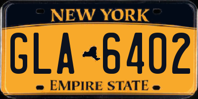 NY license plate GLA6402