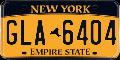 NY license plate GLA6404