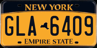 NY license plate GLA6409