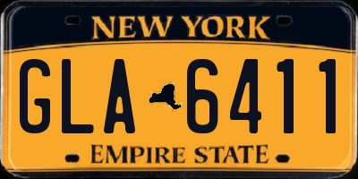 NY license plate GLA6411