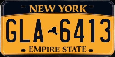 NY license plate GLA6413