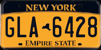 NY license plate GLA6428