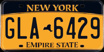 NY license plate GLA6429