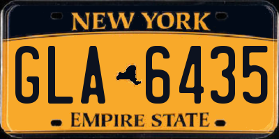 NY license plate GLA6435