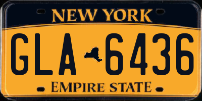 NY license plate GLA6436