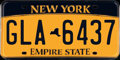 NY license plate GLA6437