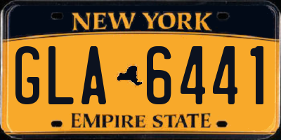 NY license plate GLA6441