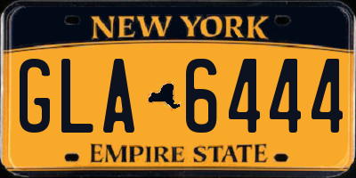 NY license plate GLA6444