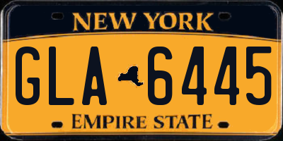 NY license plate GLA6445