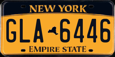 NY license plate GLA6446