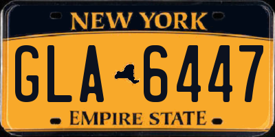 NY license plate GLA6447