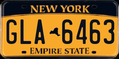 NY license plate GLA6463