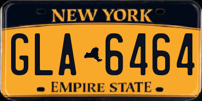 NY license plate GLA6464