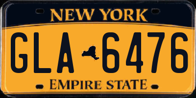 NY license plate GLA6476