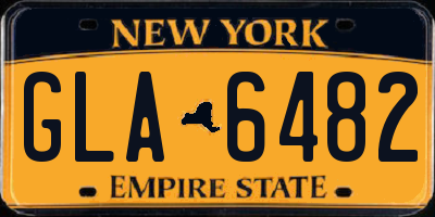 NY license plate GLA6482