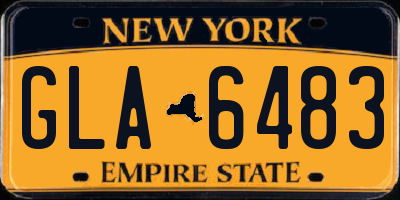 NY license plate GLA6483