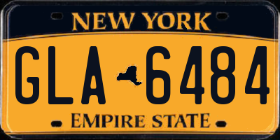 NY license plate GLA6484